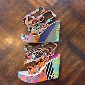 Colorful Wedge Sandals